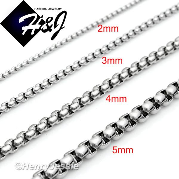 18-40"MEN Stainless Steel 2/3/4/5/6/7/8mm Silver Figaro Link Chain Necklace*N114 